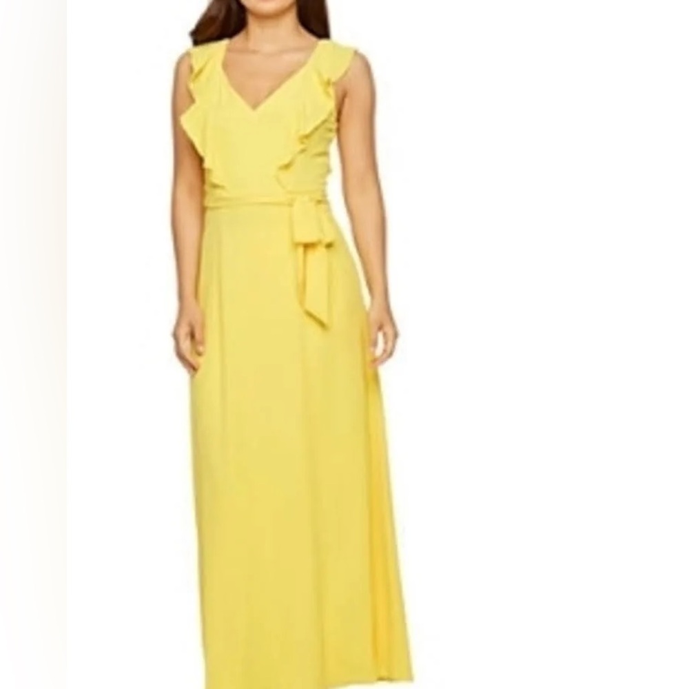 Yellow sleeveless maxi dress